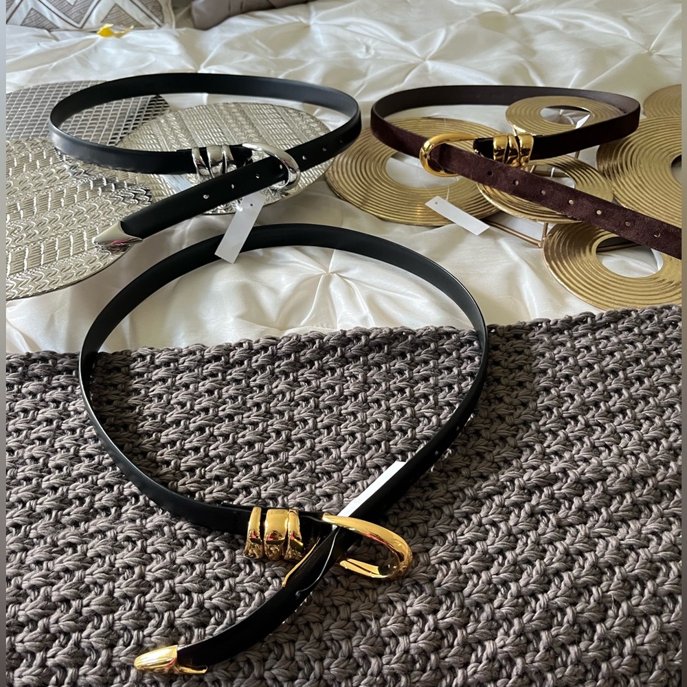 NWT Madewell Triple Metal Keeper Belt - Picture 5 of 10